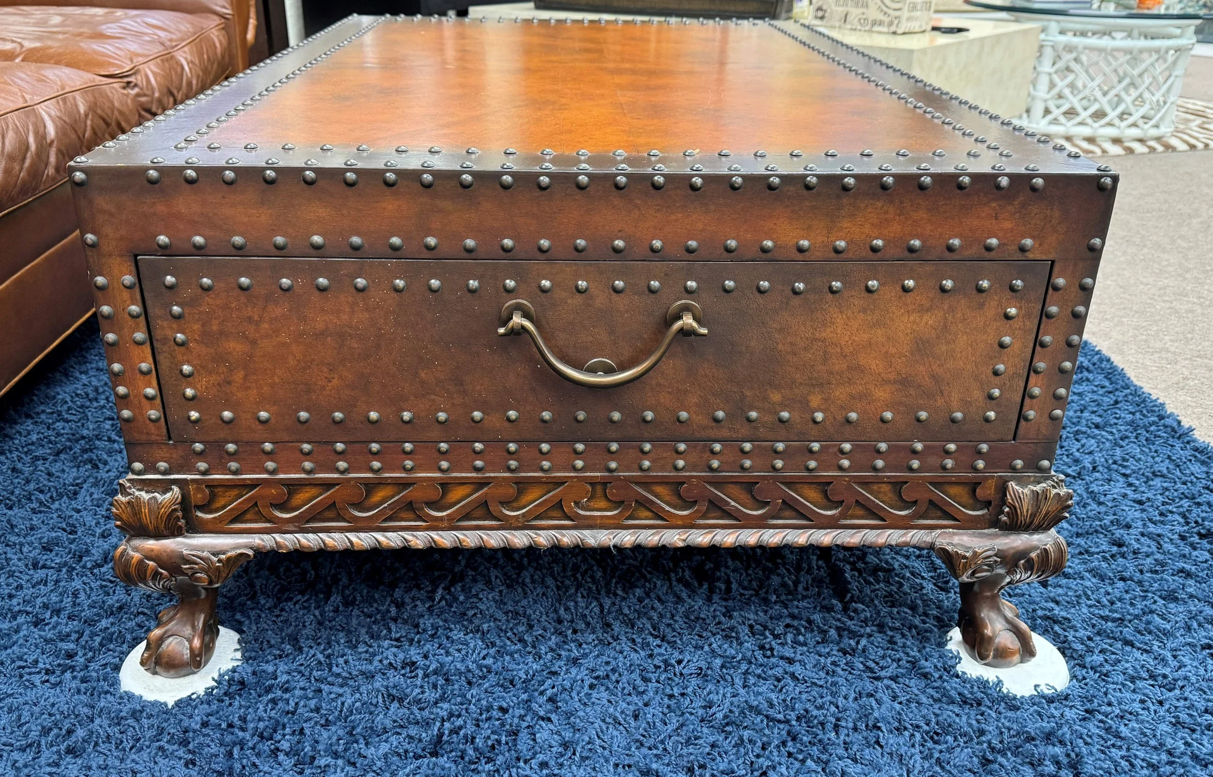 Encore Furniture Gallery-Ralph Lauren Dalton Leather Coffee Table